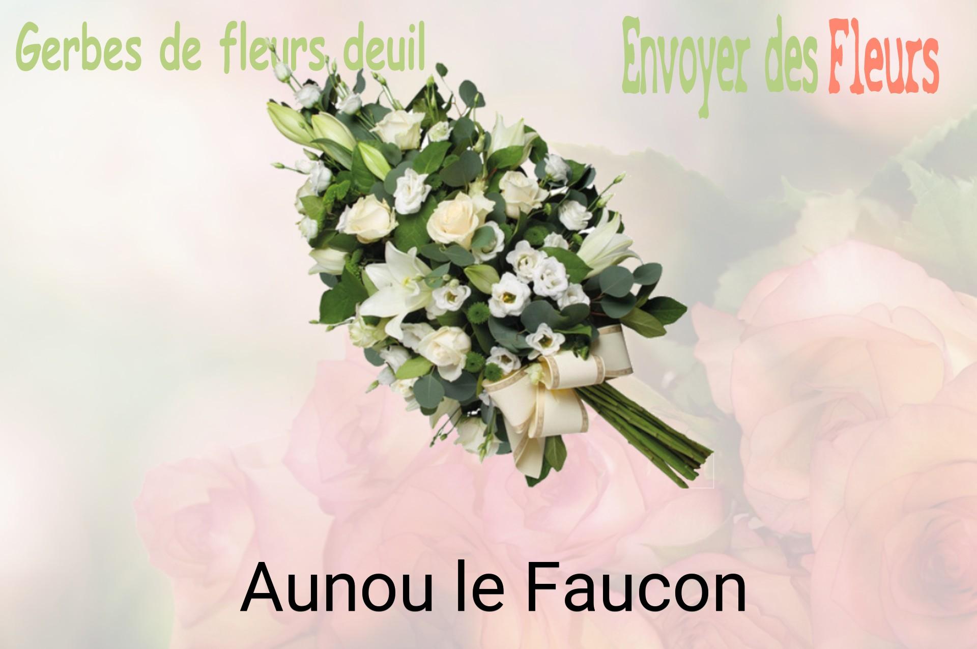 Gerbe de fleurs de deuil livrée à Aunou-le-Faucon